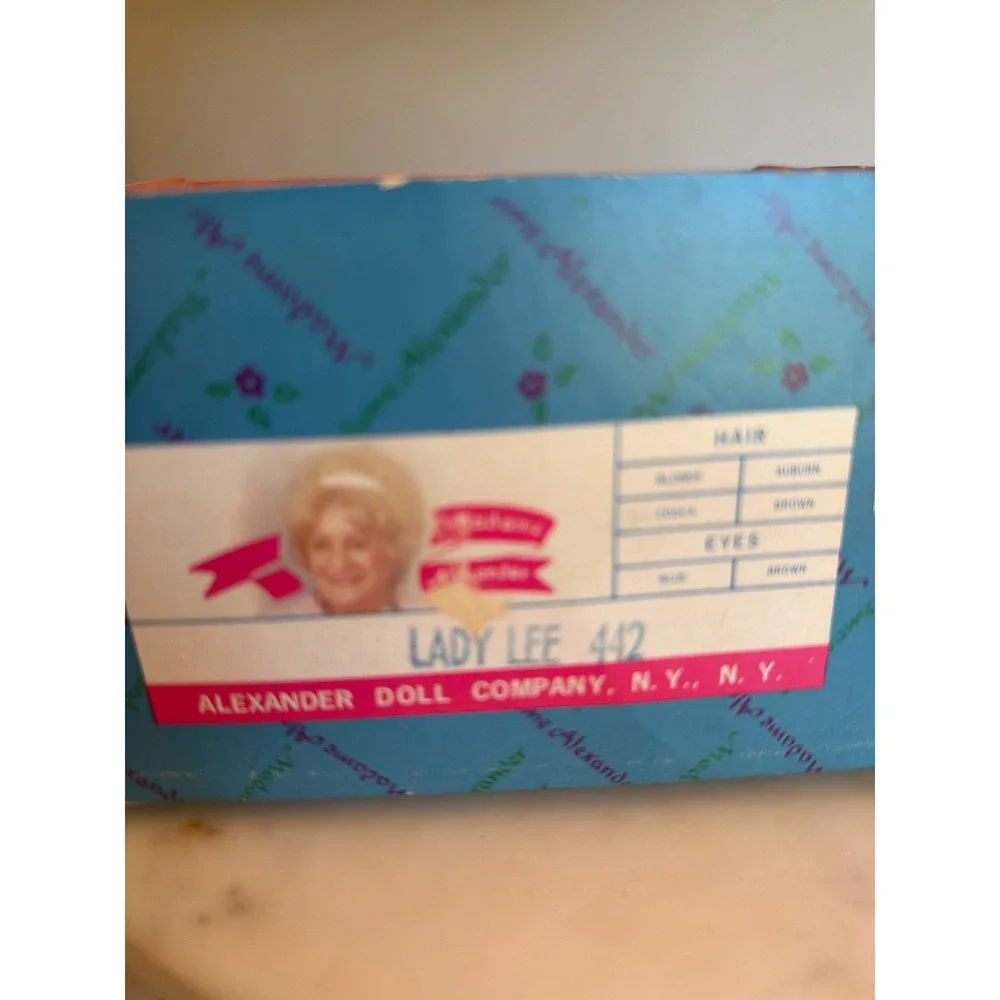 Madame Alexander‎ Doll Pink Lady Lee 442 Vintage Folk Costume Original Box Brown